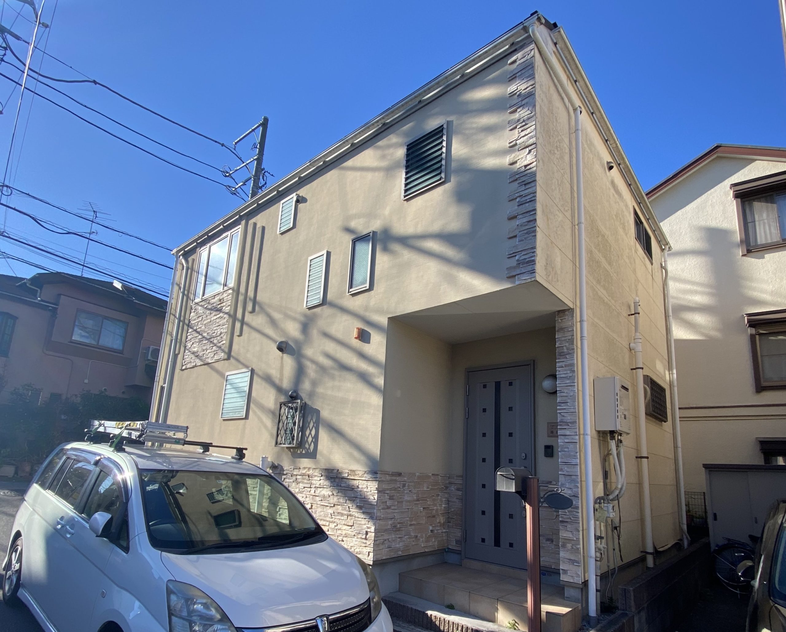 横浜市港北区F様邸|外壁塗装|施工前|モルタル|外観